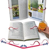 Творческа сгъваема синя/розова пластмасова стойка за страници за книги, книга с фиксирана щипка против автоматично обръщане на страници, отметка за ученик, удобна джаджа за четене
