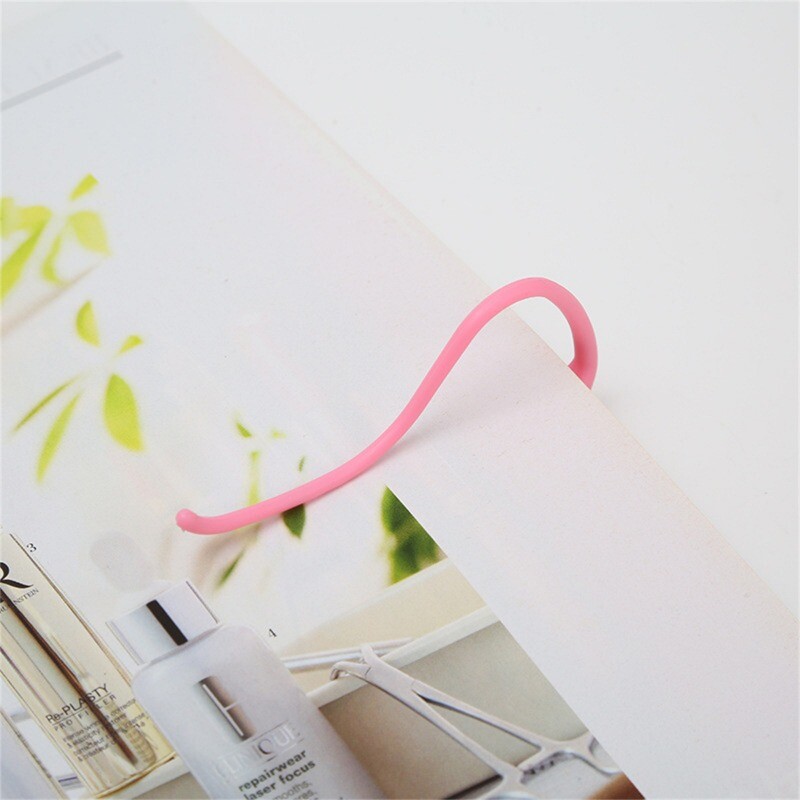 Творческа сгъваема синя/розова пластмасова стойка за страници за книги, книга с фиксирана щипка против автоматично обръщане на страници, отметка за ученик, удобна джаджа за четене