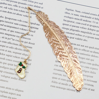 Сладки коледни отметки с метални пера Дядо Коледа Снежинки Книжни знаци за учители Подарък Красиви аксесоари за книги