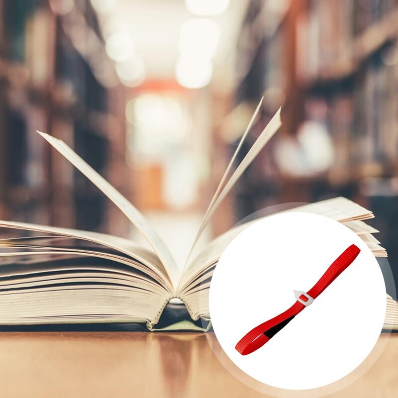 Отметка с мека найлонова каишка Практична метална показалка Еластични отметки Без отпечатък Инструмент за намиране на възли за четене за ефективно четене