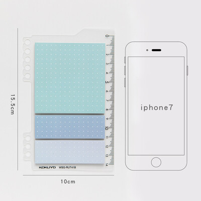 1 tk KOKUYO lahtiste lehtede registri kleebis Memo Pad Macaron värviline punktiirruudustik kleebis Kawaii kleepmärkme kirjatarbed