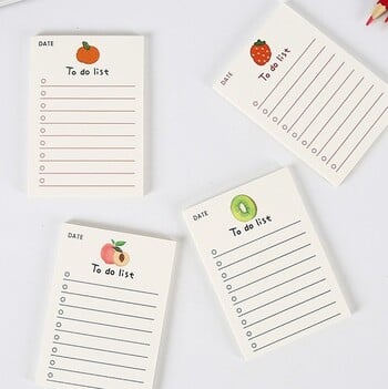 50 φύλλα Cute Fruit Memo Pad Kawaii Sticky To do List Σημειώσεις για κορίτσι Ημερολόγιο DIY Διακοσμητικό σχολικό σημειωματάριο Χαρτικά