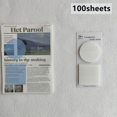 100 listova prozirnih ljepljivih bilješki, naljepnica, blokova za bilješke, papira, prozirne bilježnice, školskog pribora, uredskog pribora