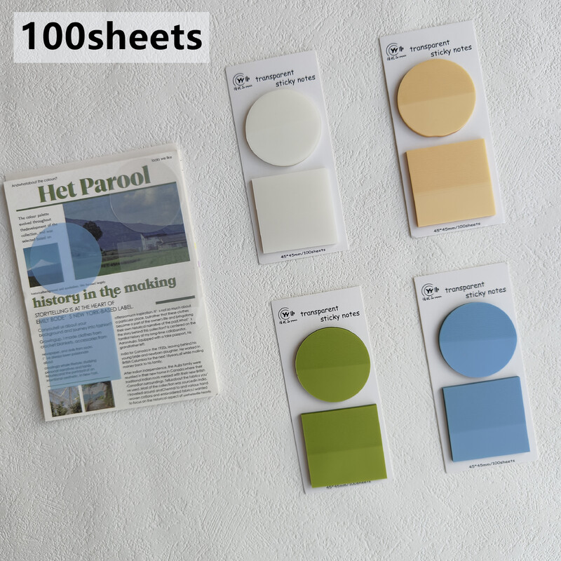 100 listova prozirnih ljepljivih bilješki, naljepnica, blokova za bilješke, papira, prozirne bilježnice, školskog pribora, uredskog pribora