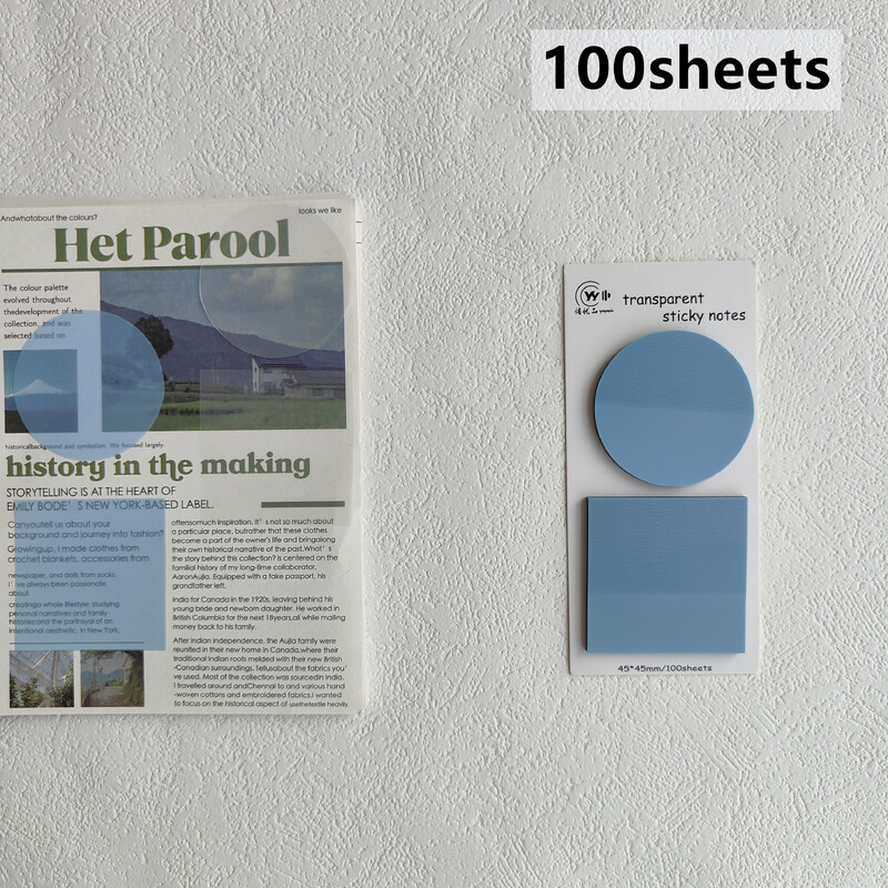 100 listova prozirnih ljepljivih bilješki, naljepnica, blokova za bilješke, papira, prozirne bilježnice, školskog pribora, uredskog pribora