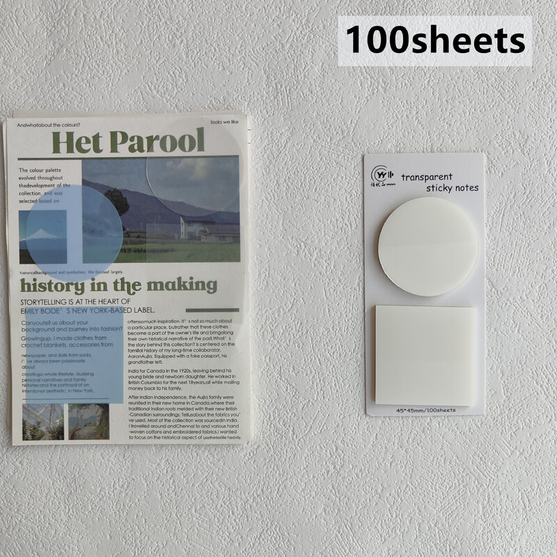 100 listova prozirnih ljepljivih bilješki, naljepnica, blokova za bilješke, papira, prozirne bilježnice, školskog pribora, uredskog pribora