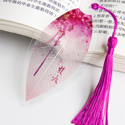 1 бр. Сладка класическа креативна отметка Китайски вятър Естествени колекционерски предмети Листа Вени Отметки Творчески канцеларски материали