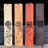 Kineska retro rezbarija Plum Blossom Drvene knjižne oznake ebanovine, šuplja kreativna mapa stranica s oznakama knjiga, pribor za učenike, školski pribor