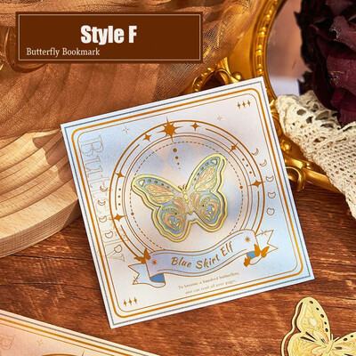 Отметка с пеперуда в китайски стил Висулка с пискюл Ретро щипка за книга Метална маркировка за страници Подарък за ученик Канцеларски материали Училищни офис принадлежности