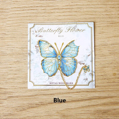 Отметка с пеперуда в китайски стил Висулка с пискюл Ретро щипка за книга Метална маркировка за страници Подарък за ученик Канцеларски материали Училищни офис принадлежности