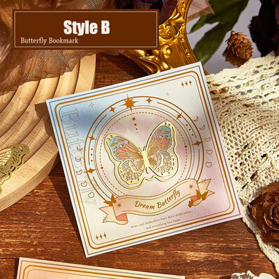 Отметка с пеперуда в китайски стил Висулка с пискюл Ретро щипка за книга Метална маркировка за страници Подарък за ученик Канцеларски материали Училищни офис принадлежности