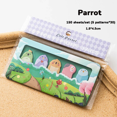 150 листа/комплект Карикатури Животни Лепящи бележки Класифицирани индексиращи стикери Отметки Бележници Канцеларски материали