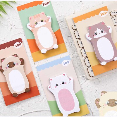 1 kom. Slatka Kawaii mačka Kitty Ljepljive bilješke Naljepnica Memo Pad Scrapbooking Školski uredski materijal Poklon Oznaka