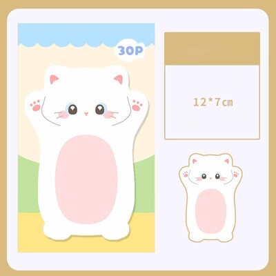 1 buc. Cute Kawaii Cat Kitty Note lipicioase Autocolant Memo Pad Scrapbooking Scoala Rechizite de birou Papetarie Semn de carte cadou