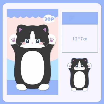 1 buc. Cute Kawaii Cat Kitty Note lipicioase Autocolant Memo Pad Scrapbooking Scoala Rechizite de birou Papetarie Semn de carte cadou