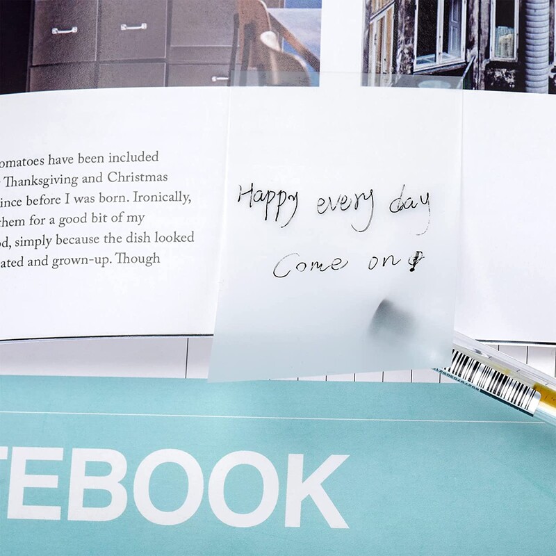 50 lehte/plokki Läbipaistev kleeplapp Veekindel isekleepuv selge memosõnum meeldetuletus Kodukontori koolitarbed