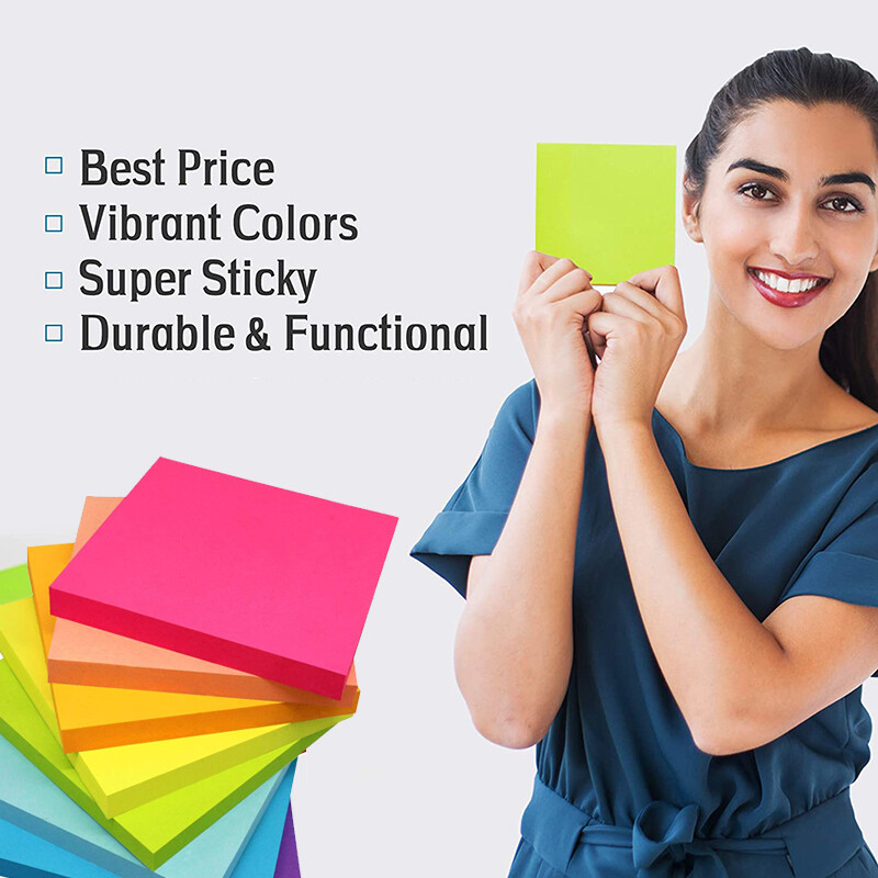 100 listova/paket Šarene ljepljive bilješke Naljepnice Indeks Memo blok Samoljepljivi blokovi za kućni ured Bilježnica Studentski uredski pribor
