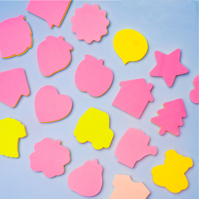 100 de coli Note lipicioase colorate Note post auto lipicioase Săgeată inimă Blocnote creative Planificator autocolant pentru rechizite școlare de birou