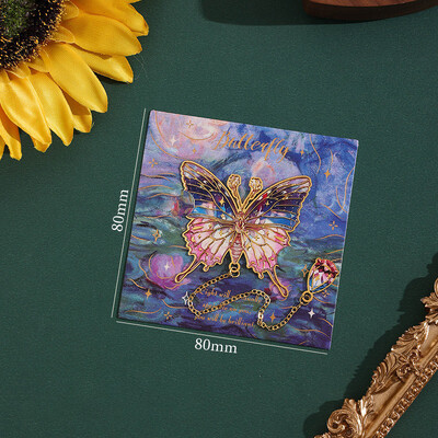 2024 Semn de carte din metal cu fluture drăguț Semn de carte colorat bronzat cu lanț Cadouri pentru iubitorii de cărți, cititori, scriitori, prieteni, adulți