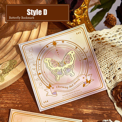 2024 Semn de carte din metal cu fluture drăguț Semn de carte colorat bronzat cu lanț Cadouri pentru iubitorii de cărți, cititori, scriitori, prieteni, adulți