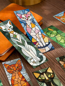 30 бр. елегантна отметка с текстура на котешко стъкло за четене на книги, етикетиране на студентски творчески подаръци, хартиена карта Направи си сам отметка за етикетиране на страници