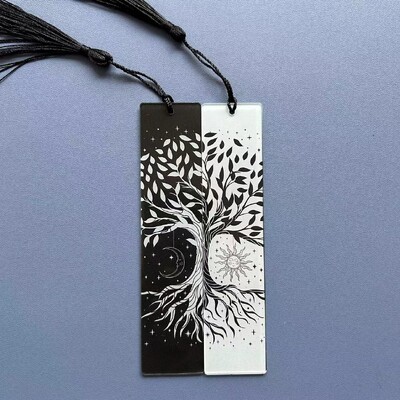 2tk Akrüül Järjehoidjad Õpilaste õppetarbed Kirjatarbed Kingitused Dekoratsioon Kingitused Raamatukontor Elupuu Kuu Taro elemendi muster