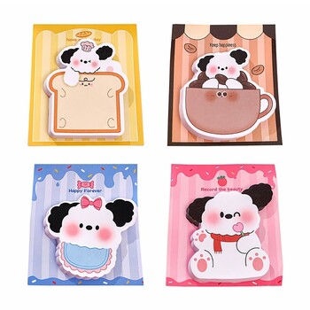 30Sheets Kawaii Puppy Sticky Notes Επιστολόχαρτο Cartoon Σημειωματάριο σημειωματάριο