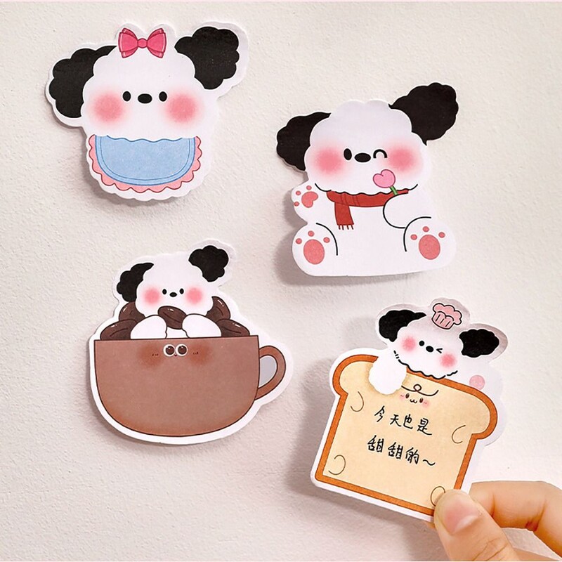 30 lehte Kawaii kutsika kleepuvad märkmed kirjatarbed multifilmi märkmiku märkmik