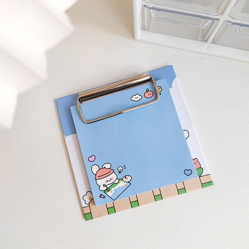 Щипка за мини дъска Лепящи бележки Ученически бележник Сладки стикери с животни