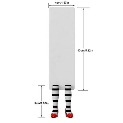 1PCS 3d Wicked Witch Bookmark Крака от ABS Witch Bookmark Ръчно изработени за любителите на книги Подаръци Канцеларски материали Офис Училищни пособия