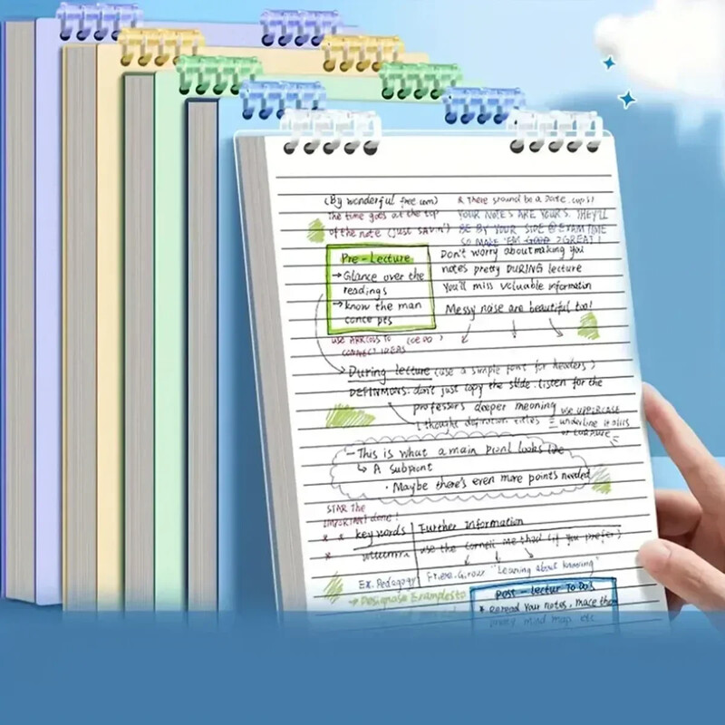 A5 60 lehte paks märkmik spiraalköitmine lahtiste lehtedega joontega märkmikud, lehed õpilastele Kooli kontoritarbed