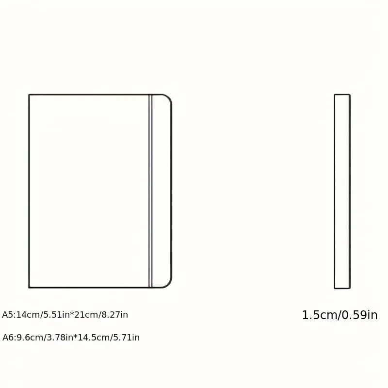 160 de pagini, A5/A6 Business Strap Notebook Student Papetarie Blocnotes Notebook Book Account Sub Hand Account Book