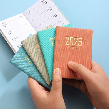 Βιβλίο 2025 A7 A7 Mini Portable Diary Weekly Planner Notebooks To Do List Αγγλικό Σημειωματάριο με Ημερολόγιο Σχολικά προμήθειες γραφείου