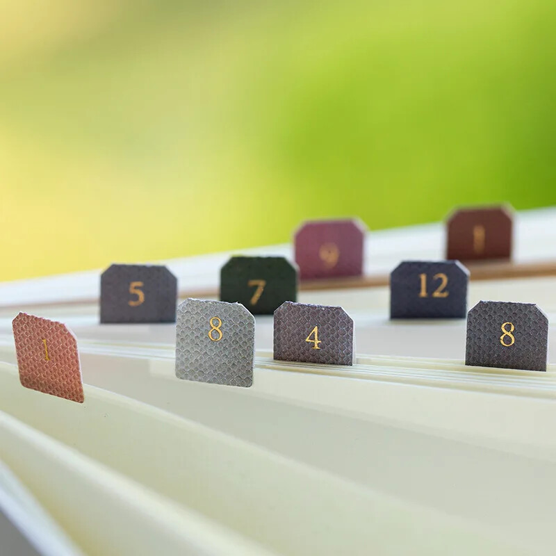 10 листа Градиентни цветове Стикери Kawaii Канцеларски материали Направи си сам Scrapbooking Ежедневен планер Индекс Етикети Стикери Сладки марки за класифициране