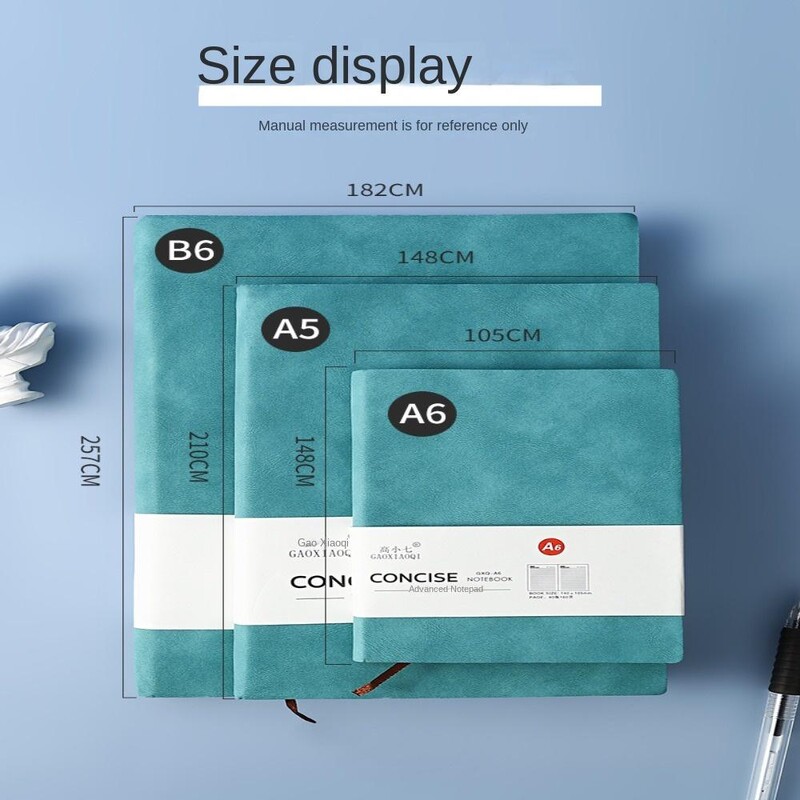 Тетрадки A6 и дневници Бележници Дневник Дневен ред 2024 Седмичен планер Хартия за писане Удебелена бизнес ретро тетрадка от овча кожа