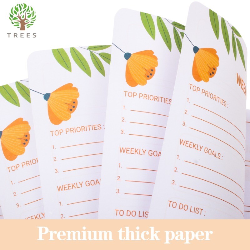 1 buc. Planificator săptămânal nedatat Caiet de sarcini Programe zilnice Jurnal de obiective în spirală cu instrument de urmărire a obiceiurilor 52 de foi