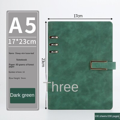 A5 laisvų lapų užrašų knygelė su 6 skylutėmis, keičiama spalva, oda, keičiama vidine lapų bloknote Biuro mokykliniai sąsiuviniai Kanceliarinės prekės