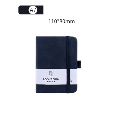 Planificator de jurnal A6/A7 A6/A7 Bloc de note de buzunar cu bandă elastică Mini notebook portabil portabil, anti scurgeri de cerneală, luare de note