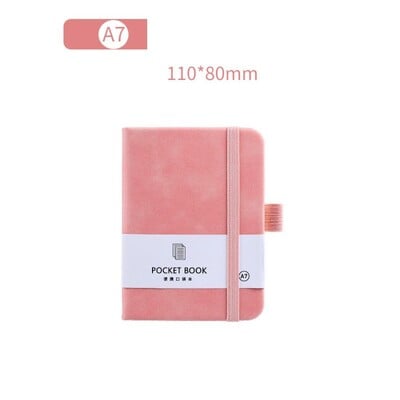 Planificator de jurnal A6/A7 A6/A7 Bloc de note de buzunar cu bandă elastică Mini notebook portabil portabil, anti scurgeri de cerneală, luare de note