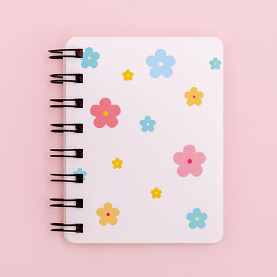 A7 Pocket Book Notebooks Small Flower Love Small Cute Side Flip Coil Book Student Mini Portable Flip Notepad