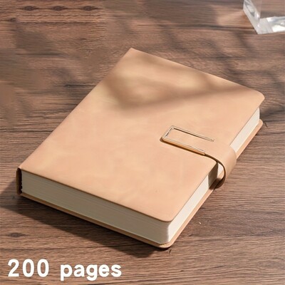 Bilježnica s podebljanom glavom jelena A5, poslovna bilježnica od meke PU kože s vodoravnim linijama, školski uredski pribor, pisac