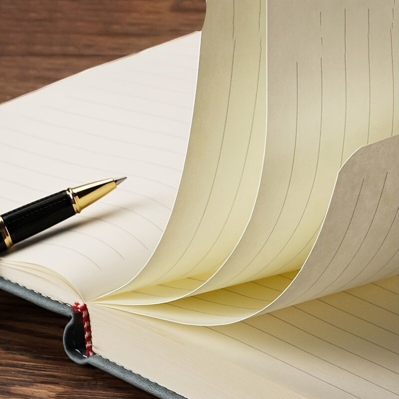 Bilježnica s podebljanom glavom jelena A5, poslovna bilježnica od meke PU kože s vodoravnim linijama, školski uredski pribor, pisac