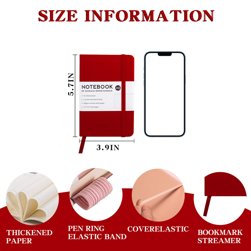 Märkmikud A6 ajakirjad Väike päevik Märkmik Märkmik Visandivihik Kirjatarbed Kirjutusraamatu plokid Kontori koolitarbed