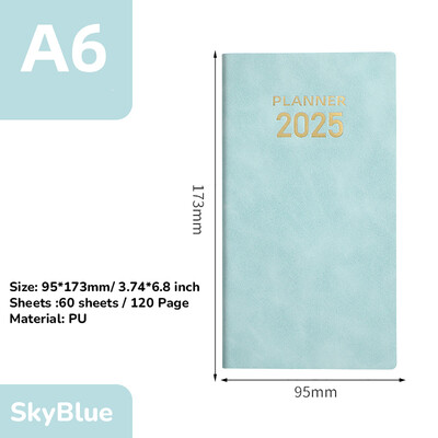 2025 m. A6 užrašų knygelė Užrašų knygelė Kasdienis savaitės darbotvarkės planuotojas Užrašų knygelės Raštinės reikmenys Biuro reikmenys