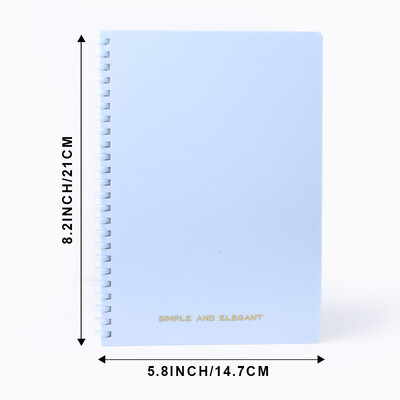 1 pachet caiet de hârtie cu linii de 5,8 x 8,2 inci Caiet cu spirală cu rigle pentru colegiu, jurnal pentru școală, birou, scris de artist