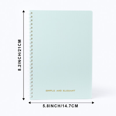 1 pachet caiet de hârtie cu linii de 5,8 x 8,2 inci Caiet cu spirală cu rigle pentru colegiu, jurnal pentru școală, birou, scris de artist
