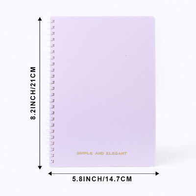 1 pachet caiet de hârtie cu linii de 5,8 x 8,2 inci Caiet cu spirală cu rigle pentru colegiu, jurnal pentru școală, birou, scris de artist