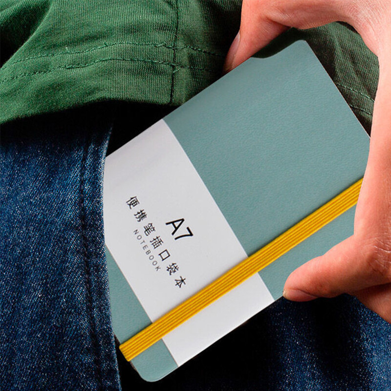 Bilježnica s 200 stranica A7 Prekrasna džepna mini prijenosna bilježnica Poslovna dopisnica Debeli ženski mali dnevnik za školu Tjednik