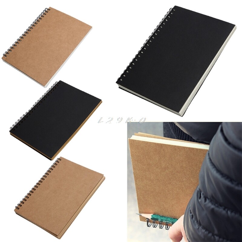 Reeves Retro Spiral Bound Sketch Book Caiet necompletat Hârtie de schițe Kraft