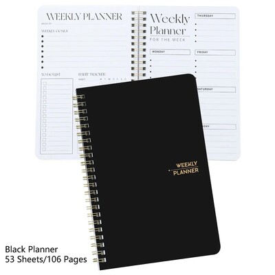 53 lehte Dateerimata nädalaplaneerija PVC kõvakaaneline märkmik Nädala eesmärk ülesannete loend Akadeemilise plaanija päevaplaanid prioriteedid